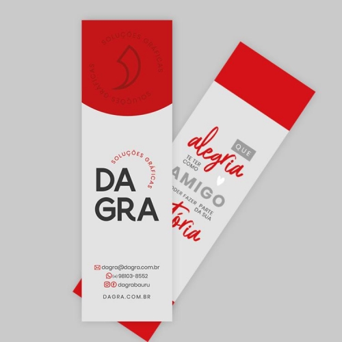 Marca Página - Frente e Verso